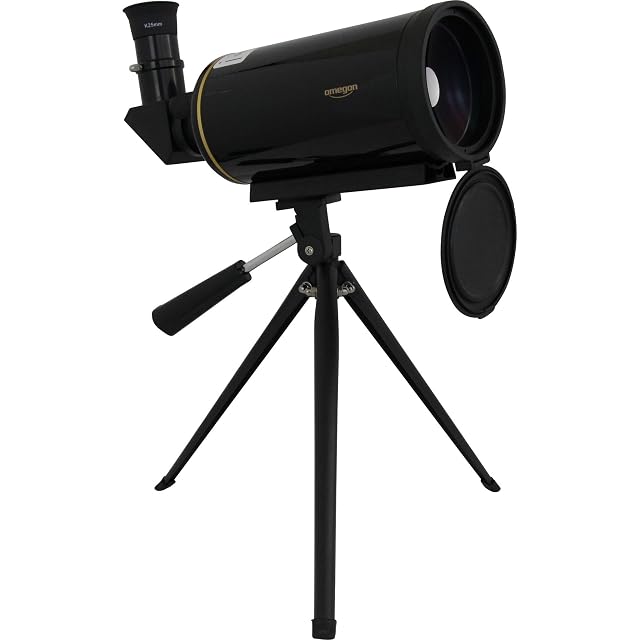 Maksutov Omegon MightyMak 80 en negro brillante con franjas doradas