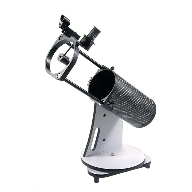 Sky-Watcher Heritage 130P FlexTube plegado sobre su base de madera