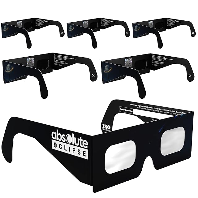 Gafas de eclipse Absolute Eclipse de diseño Stranded, pack de seis