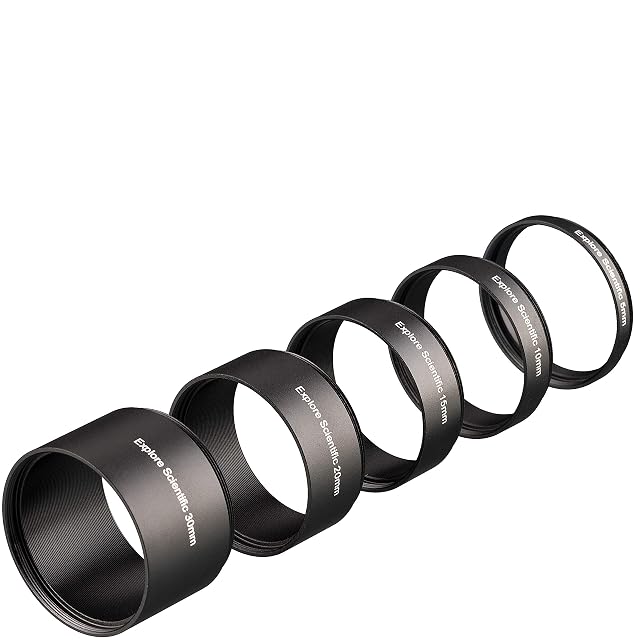 Juego Explore Scientific de cinco casquillos de extensión M48