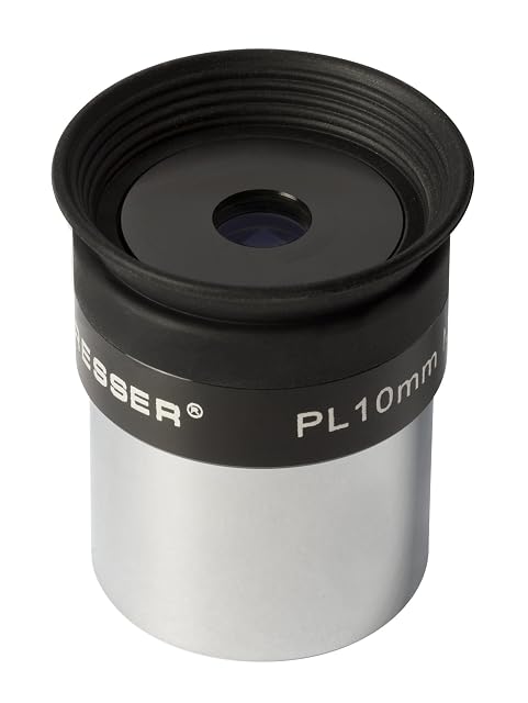 Ocular Plössl Bresser de 10 mm con ojera de goma y funda de guardado
