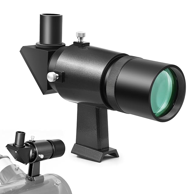 Buscador acodado Astromania 9×50 en negro