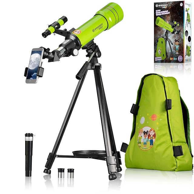 Refractor infantil BRESSER JUNIOR 70/400 con su mochila