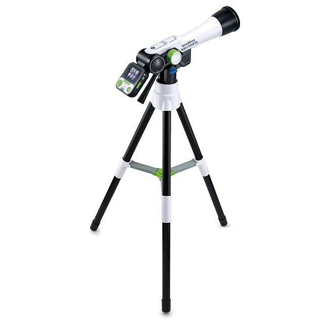 Telescopio de vídeo digital VTech para niños sobre su trípode