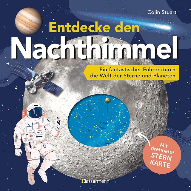 Libro guía del cielo nocturno con planisferio giratorio