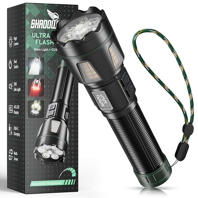 Linterna recargable Shadowhawk S1616 con modo rojo