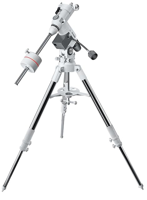 Montura ecuatorial Bresser Messier EXOS-2 sobre su trípode de aluminio