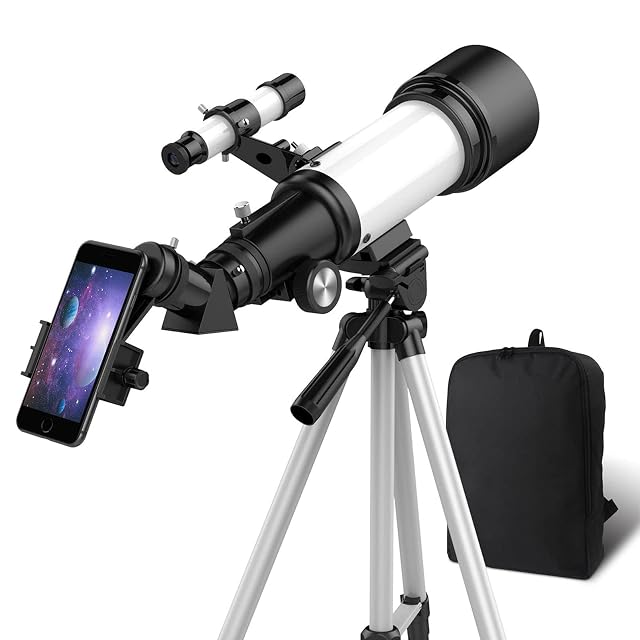 Refractor OYS TEL-01 70/400 con su trípode regulable y su bolsa